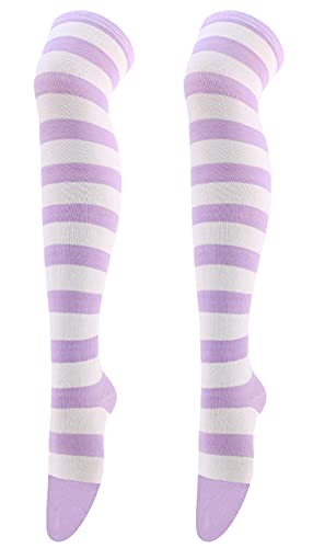 Striped/Purple&white