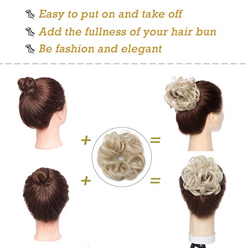 Messy Bun Hair Extension for Curly Hair - Clip-in Updo Hairpiece for Women | Perfect for Weddings, Parties & Everyday Styling