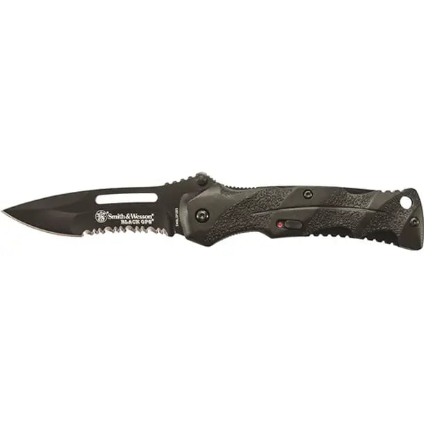 Smith & Wesson Black Ops Folding Knife - Drop Point Blade, Black Tactical Pocket Knife (SWBLOP2BSCP) for Outdoor Camping, Hunting & Survival Gear