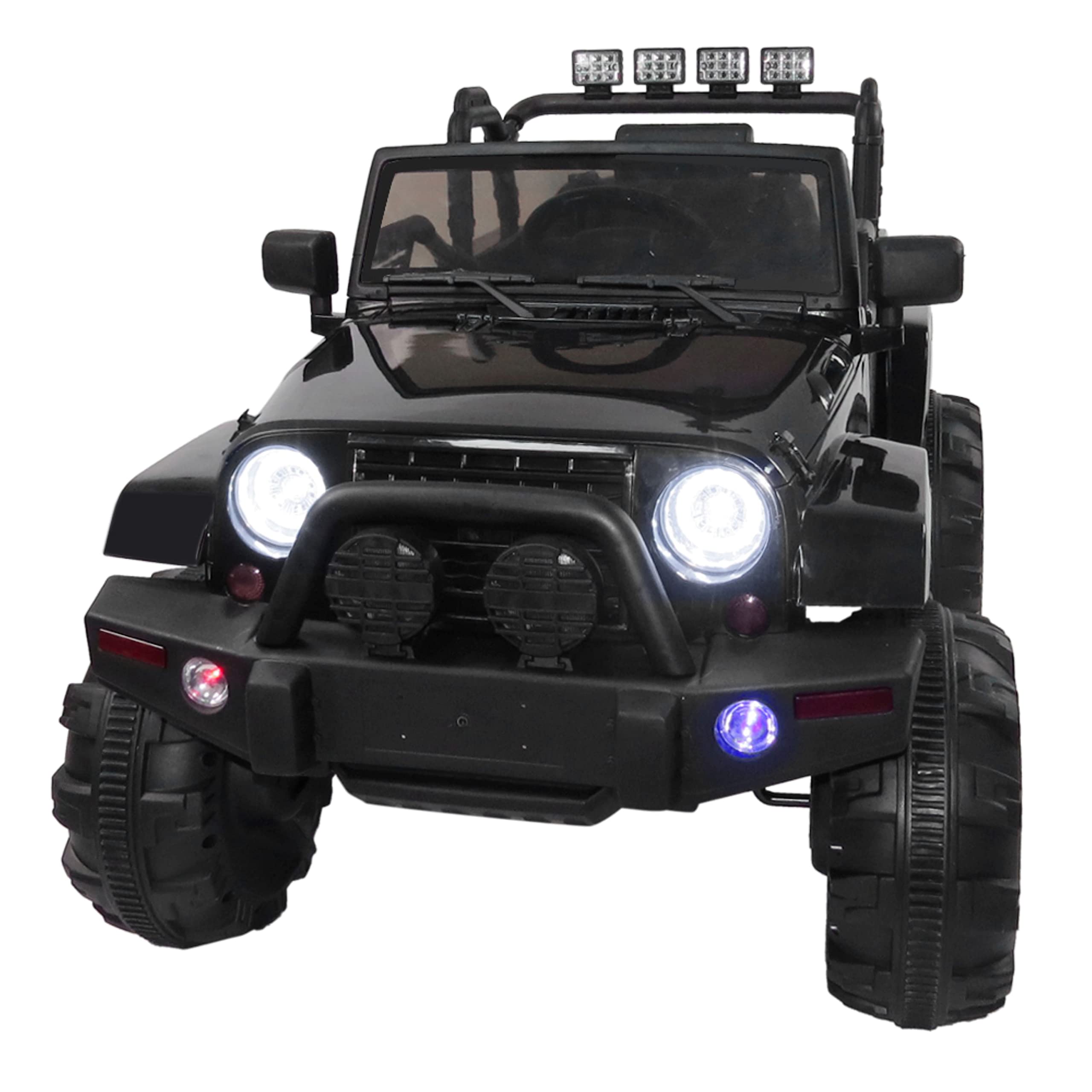 12V Kids Ride On SUV Car Toy with Parental Remote Control, LED Lights & Bluetooth - Electric Battery Powered Truck with Spring Suspension, 3 Speeds, Adjustable Seat Belts & MP3 Player - Perfect for Outdoor Play, Birthday Gifts & Family Fun Activities