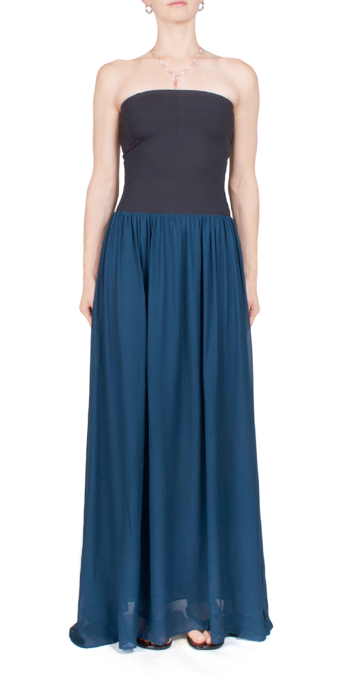 Giselle Flowy Chiffon & Stretchy Jersey Maxi Dress for Women | Elegant Summer Beach Wedding Party Wear | Perfect for Vacations, Date Nights & Special Occasions