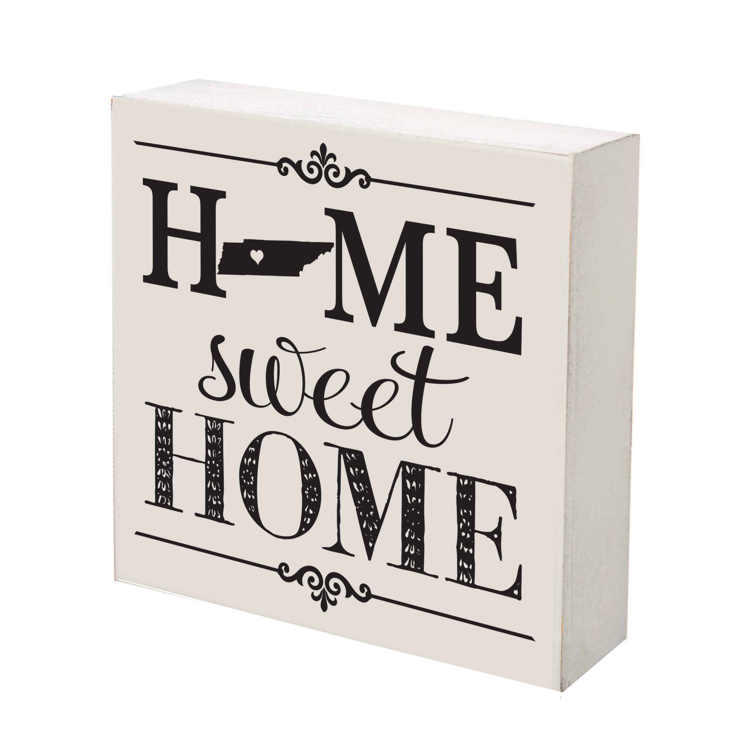LifeSong Milestones Tennessee Home State Shadow Box - 6x6 Inch White Wooden Wall Decor for Family Memories | Perfect Housewarming Gift & Shelf Display for Southern Home Decor | Ideal for Living Room, Nursery or Office