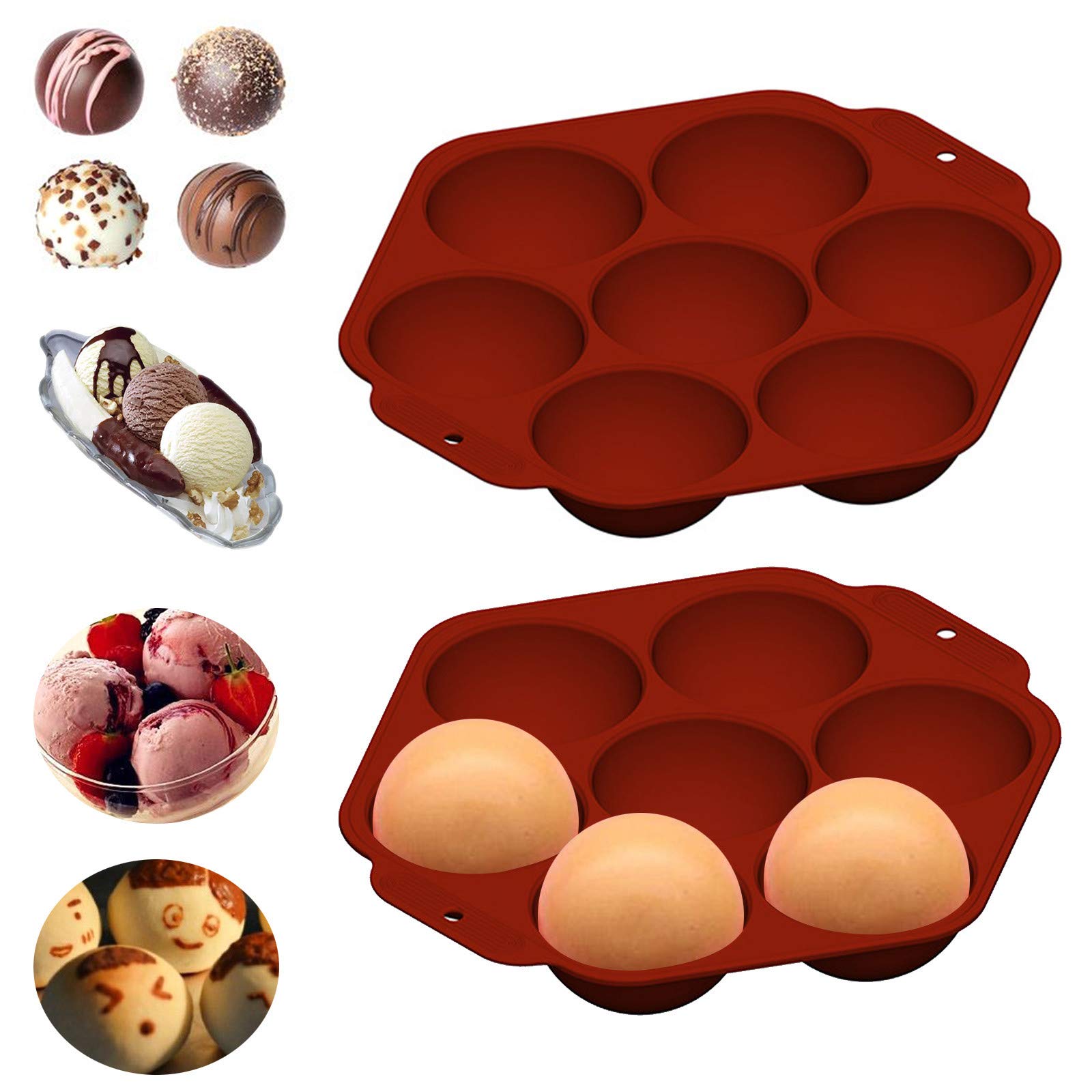 Premium Silicone Chocolate Mold for Hot Chocolate Bombs - 1PC BPA-Free Baking Mold for Cake, Jelly, Pudding & Handmade Soap - Ideal for Holiday Treats, DIY Desserts & Party Favors