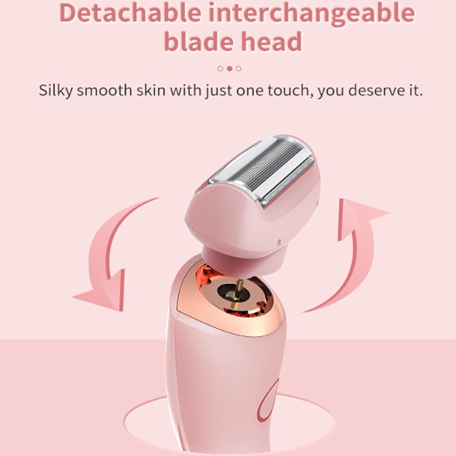 Beauty Bloom 2-in-1 Women's Electric Razor & Bikini Trimmer - Dual Head Shaver for Smooth Legs & Body Hair Removal - Perfect for Travel, Gym & Home Use (Blue)