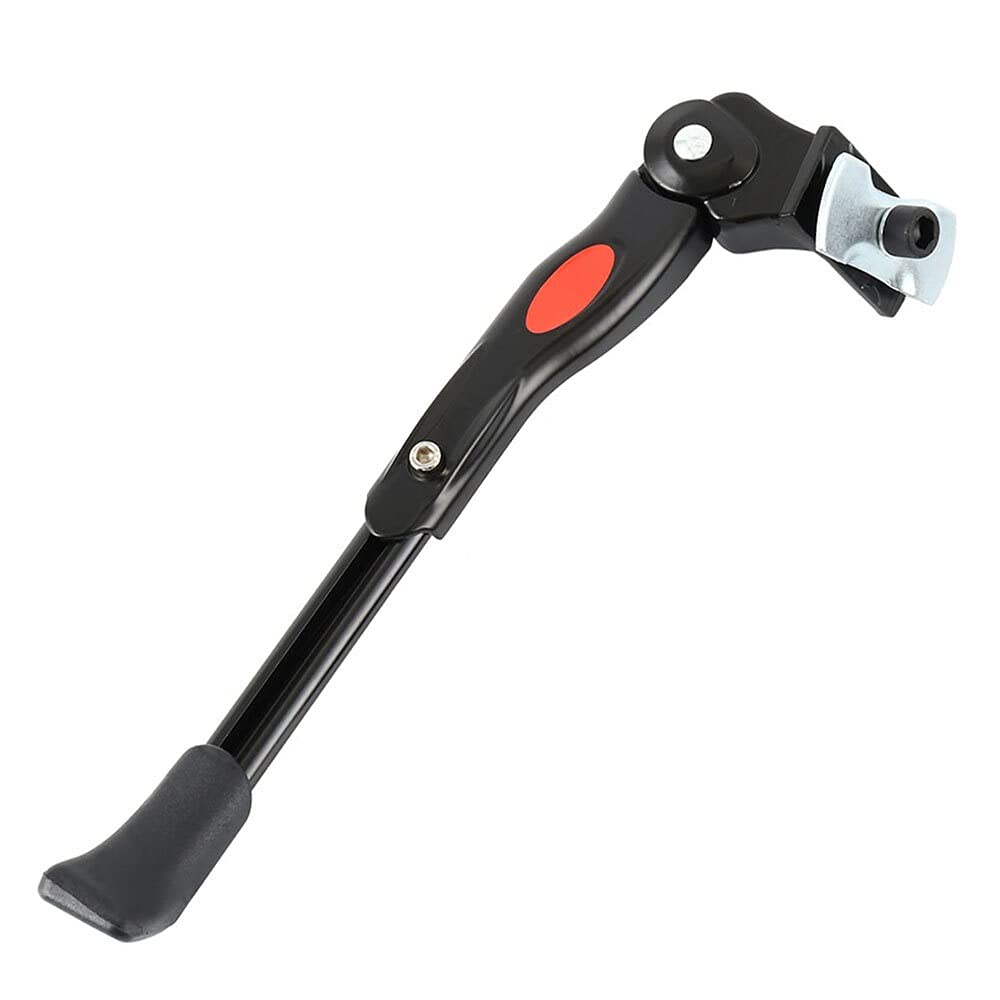 JNXFUZMG Adjustable Bicycle Kickstand 34.5-40cm - Universal MTB Road Bike Parking Stand, Mountain Bike Support with Side Kick Stand Foot Brace - Durable Black Cycling Accessory for Secure Parking at Home, Garage or Outdoor Trails