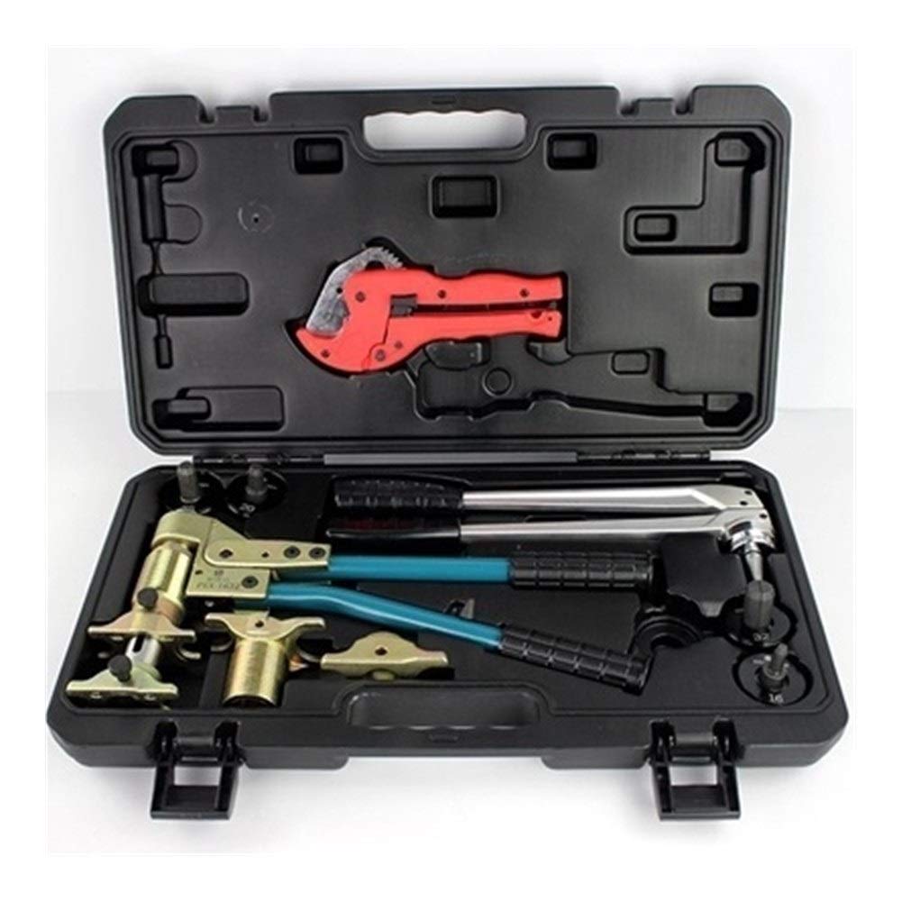 Heavy Duty Chain Type Pipe Clamping Tool for PEX 16-32mm - Professional Plumbing Fitting Tool Compatible with REHAU Pipes & Fittings (Dark Blue) - Perfect for Home Plumbing Repairs, HVAC Installations and Water Supply Line Connections
