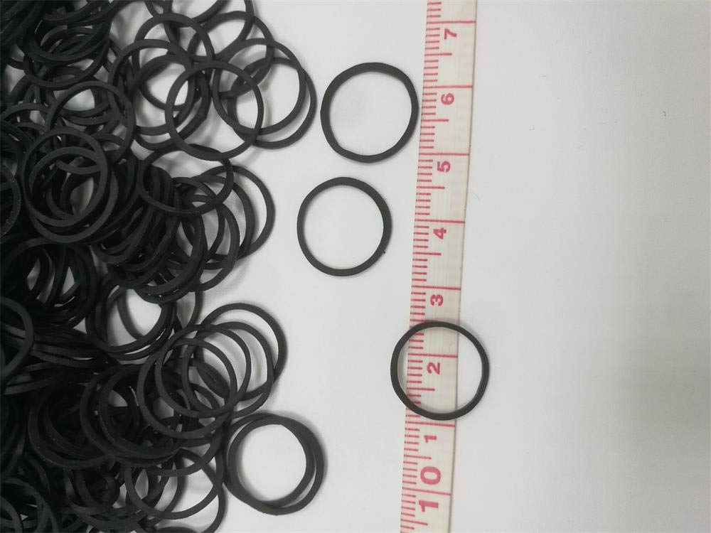 Mini Rubber Bands for Hair - 1000pcs Soft Elastic Hair Ties for Kids Braids, Wedding Hairstyles & DIY Crafts - Premium Tiny Black Rubber Bands for Hair Styling, Dental Flossing & Office Organization