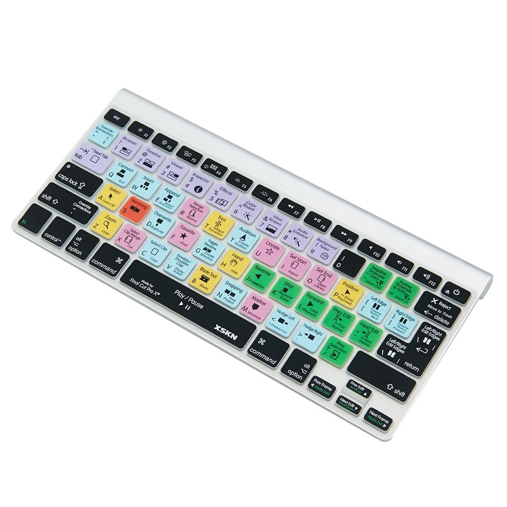 FCPX Shortcut Keyboard Cover for MacBook Pro & Air - Final Cut Pro X 10 Silicone Skin | Video Editing