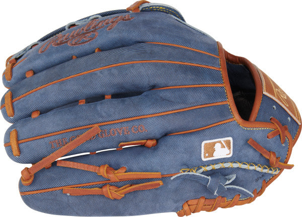 Rawlings Heart of the Hide Denim Baseball Gloves - Premium Leather RGGC Model PRO3039 6D 12.75 Inch (October 2024) - Perfect for Professional Players & Training Sessions