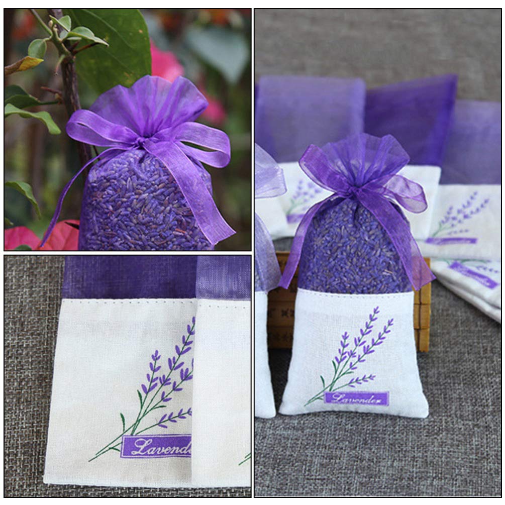 15pcs Empty Lavender Sachet Bags - Purple Mesh Fragrance Pouch for Jewelry, Drawer & Closet Freshener | Hemoton Dried Herb Sachets for Aromatherapy & Home Decor