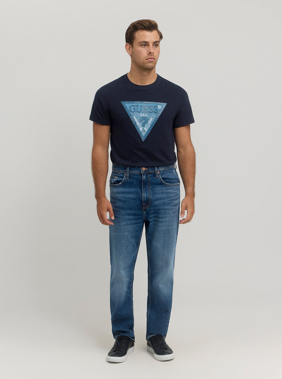 Blue Denim Mike Jeans - Mid Wash Classic Fit Men's Jeans for Casual Wear & Everyday Style | Perfect for Work, Weekend Outings & Date Nights