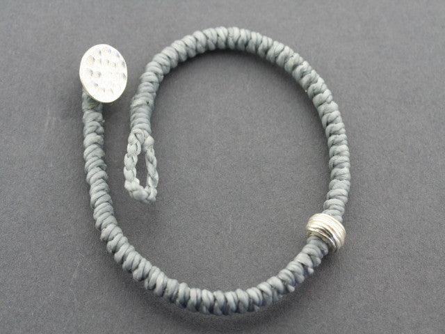 Stylish Grey Reel Bead Bracelet for Women - Trendy Adjustable Beaded Jewelry for Casual Wear & Everyday Fashion
