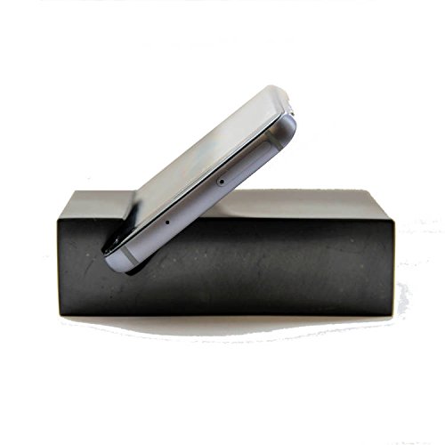 Shungite Phone Stand - Black Polished Shield for Home & Office