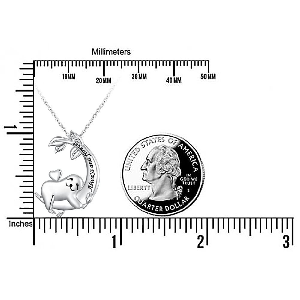 925 Sterling Silver Sloth Jewelry Set - Sloth Necklace & Earrings for Women & Girls | Cute Animal Lover Gifts | Perfect for Birthdays, Valentine's Day & Everyday Wear