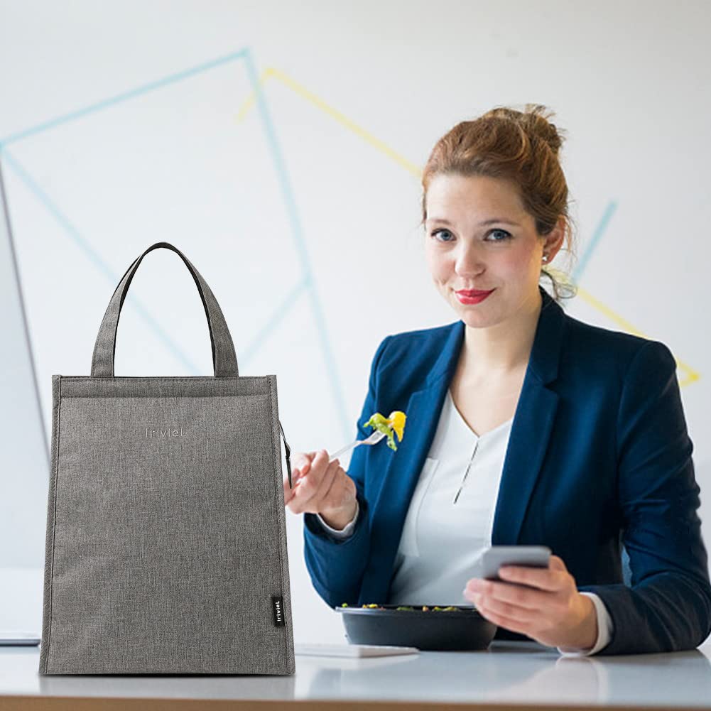 Insulated Lunch Bag for Women & Men - Large Reusable Lunch Tote with Zipper, Thermal Lunch Box for Office, School & Picnics | Perfect for Meal Prep, Work Commutes & Outdoor Activities