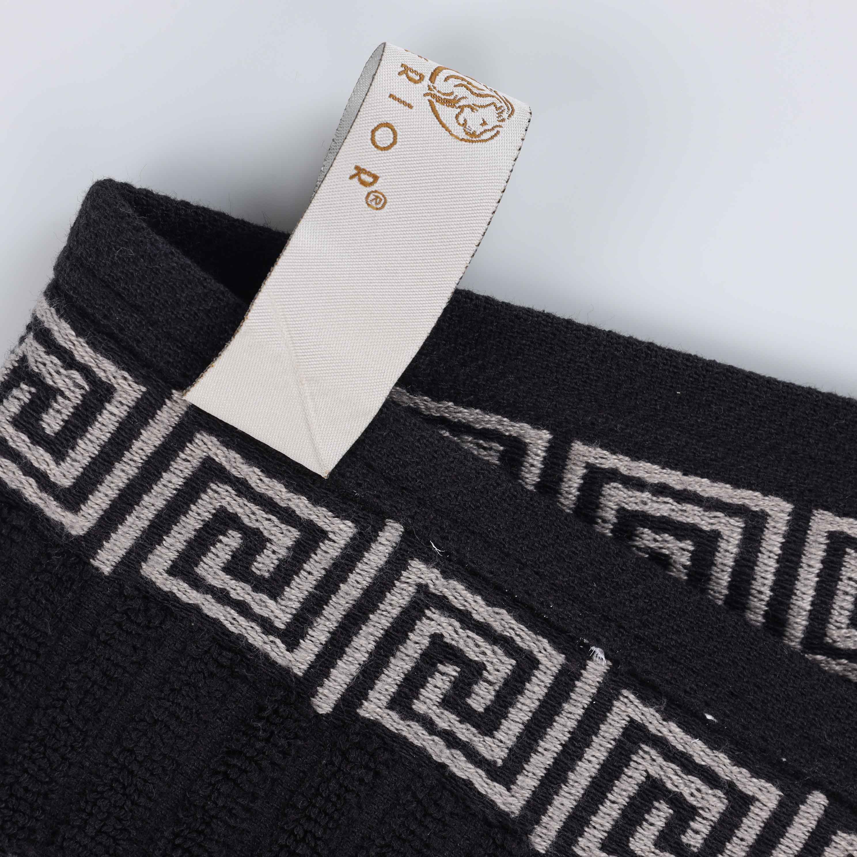 Premium Athens Cotton Greek Scroll & Floral 4-Piece Bath Towel Set - Soft & Absorbent for Spa, Bathroom & Guest Room Decor