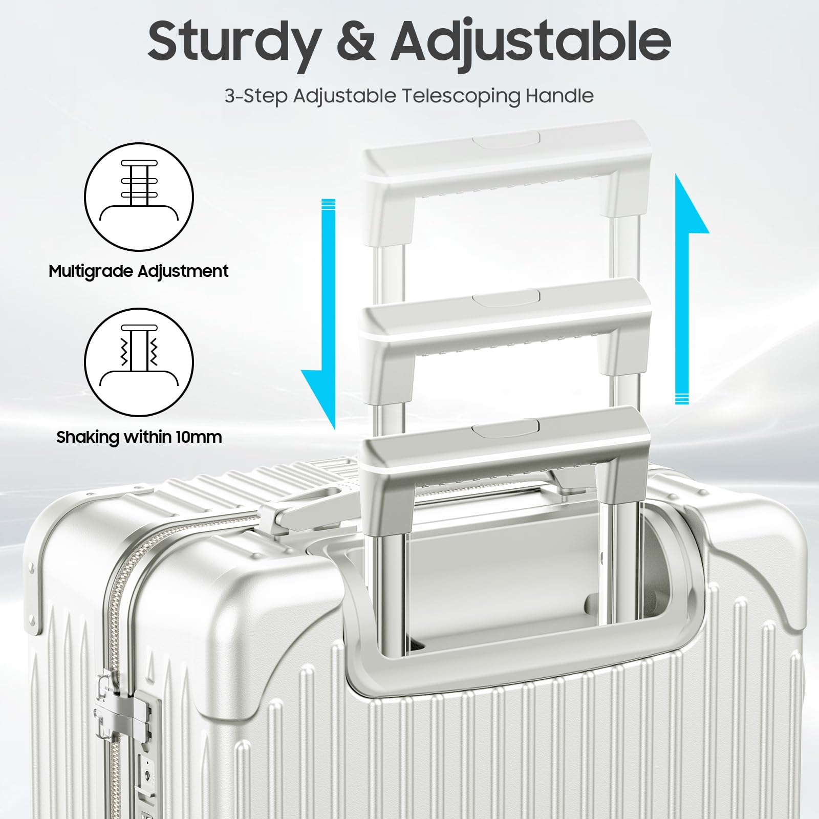 20 Inch Lightweight Carry On Luggage with USB Port & Cup Holder - TSA Approved Spinner Suitcase, 22x14x9 Inch Airline Compliant Softside Luggage with 360° Wheels - Perfect for Business Travel & Weekend Getaways