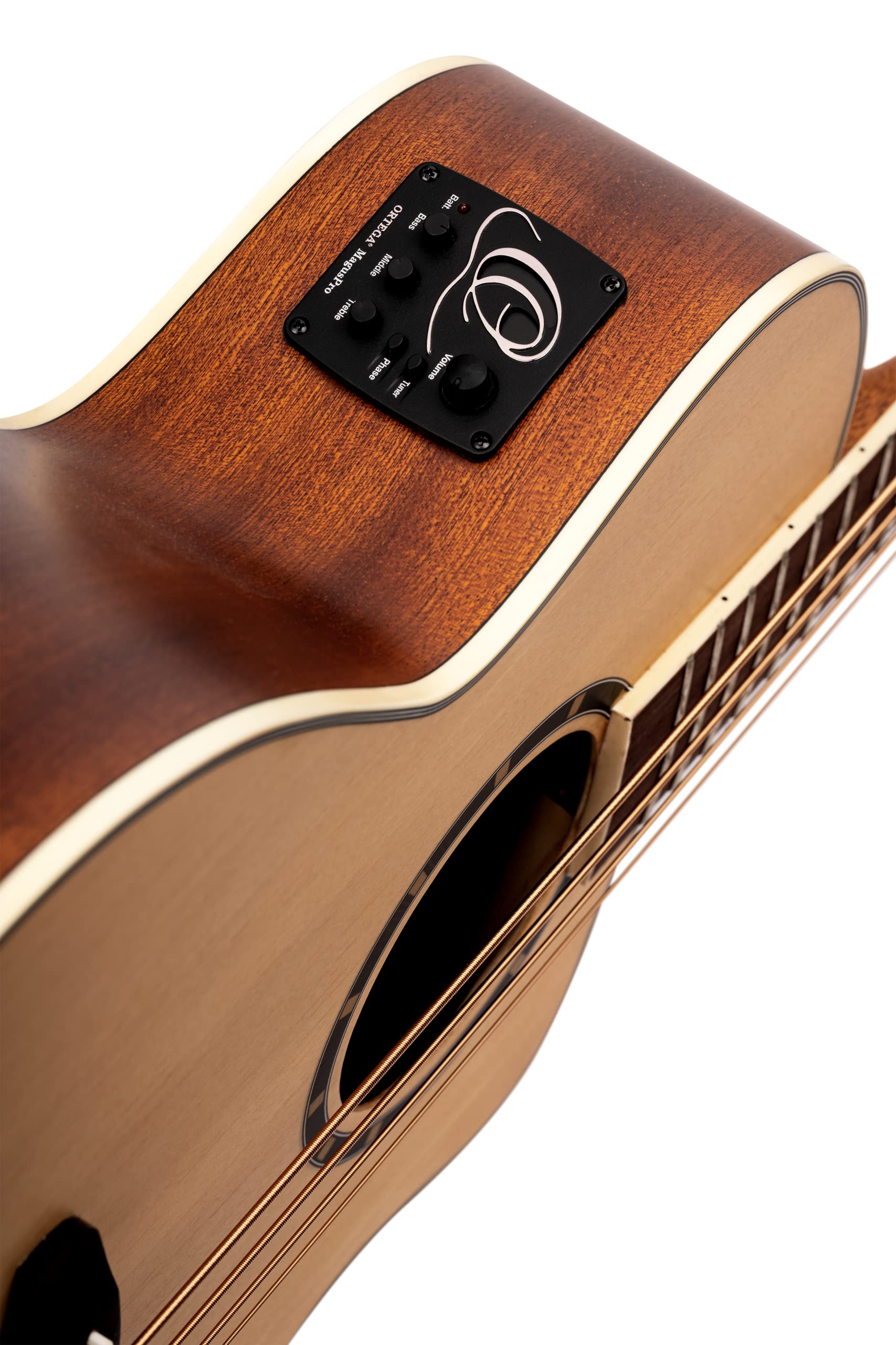 Ortega 4-String Acoustic Bass Guitar - Professional Quality for Live Performances, Studio Recording & Music Practice