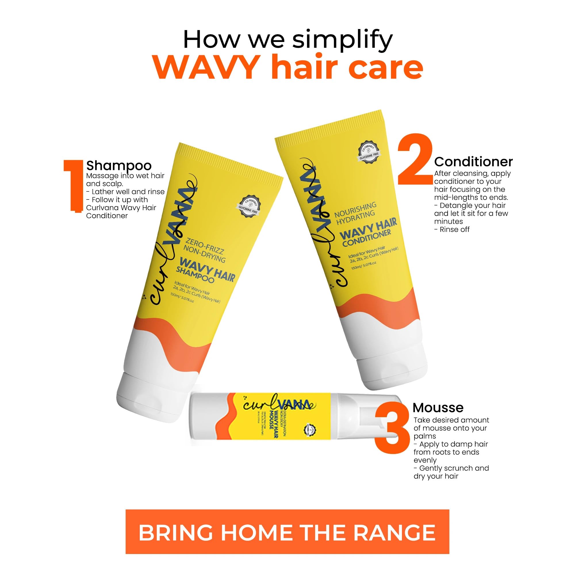 **Curlvana Hydrating Wavy Hair Conditioner for Curly Hair - Frizz Control, Volume & Shine | Wave Enhancement for 2A 2B 2C Curls | Men & Women | 150ml | Perfect for Daily Use & Salon Styling**