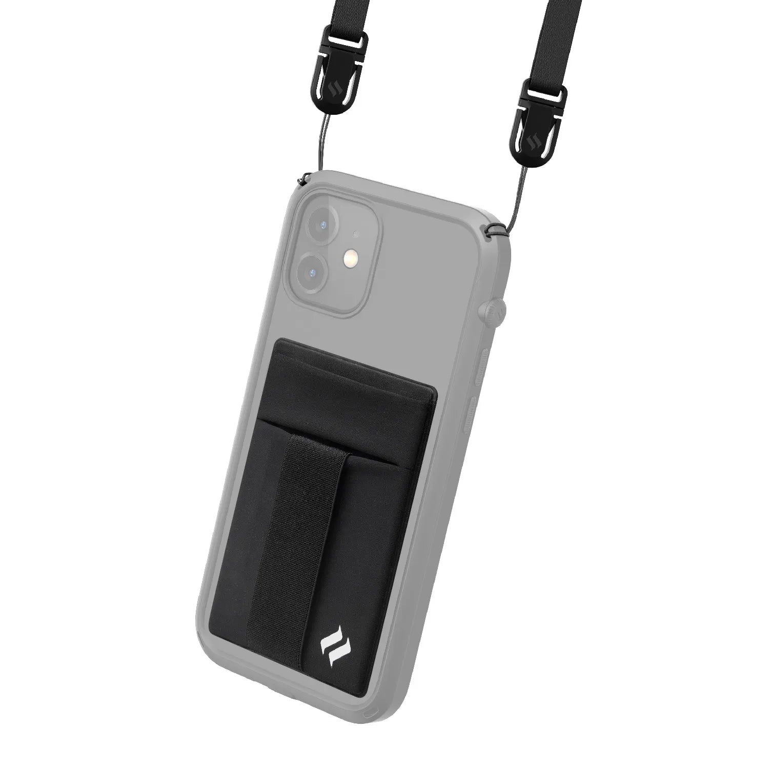 Stick On Wallet with Shoulder Strap - Secure Hands-Free Phone Wallet for iPhone & Android - Perfect for Running, Travel & Everyday Use