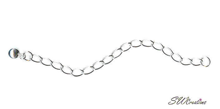 Silver Ball of Adoration Jewelry Necklace Extender - Elegant Adjustable Chain Extender for Pendants & Charms | Perfect for Layering Necklaces, Gift Giving & Special Occasions