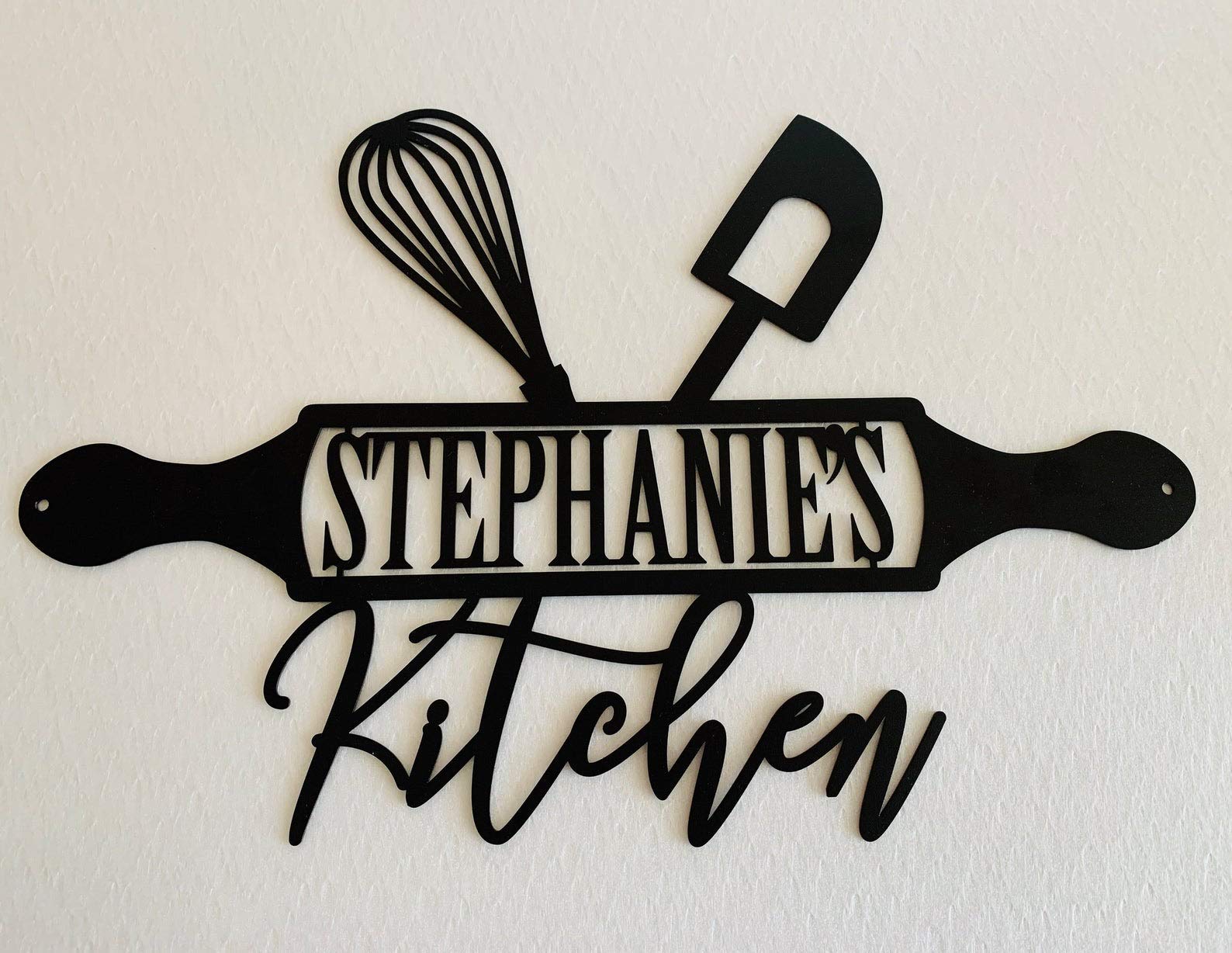 Custom Metal Kitchen Sign - Personalized Wall Art for Mom & Grandma | Home Decor, Mother's Day Gift, Housewarming Present | Perfect for Farmhouse, Rustic & Modern Kitchens (Design 1)
