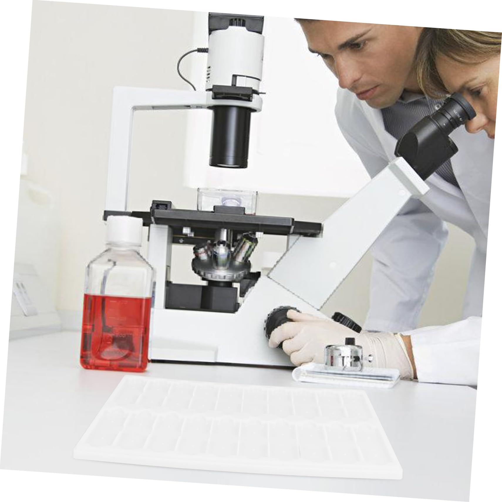 Gatuida Microscope Slide Drying Plate & Storage Tray - Scientific Slide Organizer Holder for Lab Use, Classroom Experiments, and Medical Research - Durable Slide Management Board for Easy Sample Organization