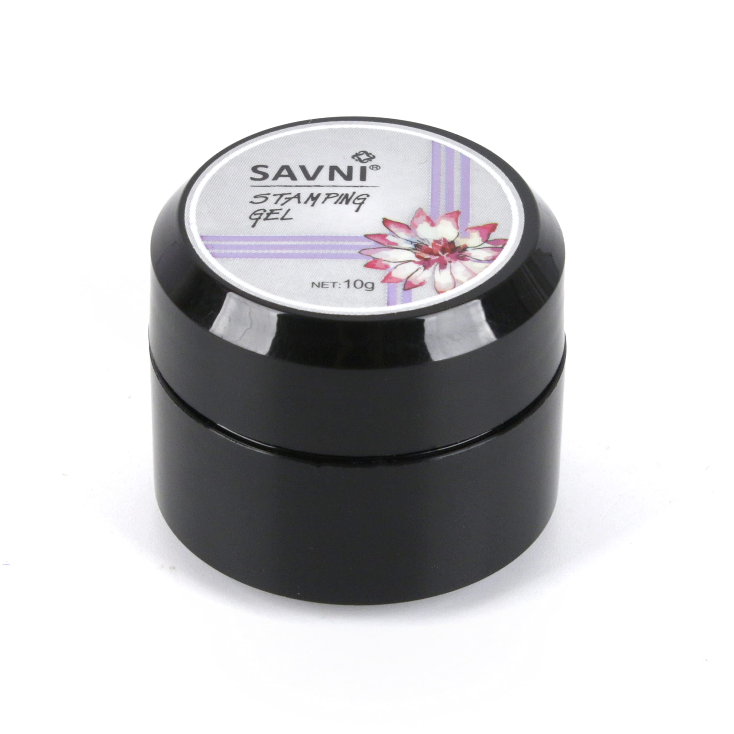 Savni Stamping Gel Soft Gel UV/LED Nail Extension Kit - 10g Black Nail Art Manicure Set for Long-Lasting Salon-Quality Nails at Home | Perfect for DIY Nail Art, Professional Manicures & Special Occasions
