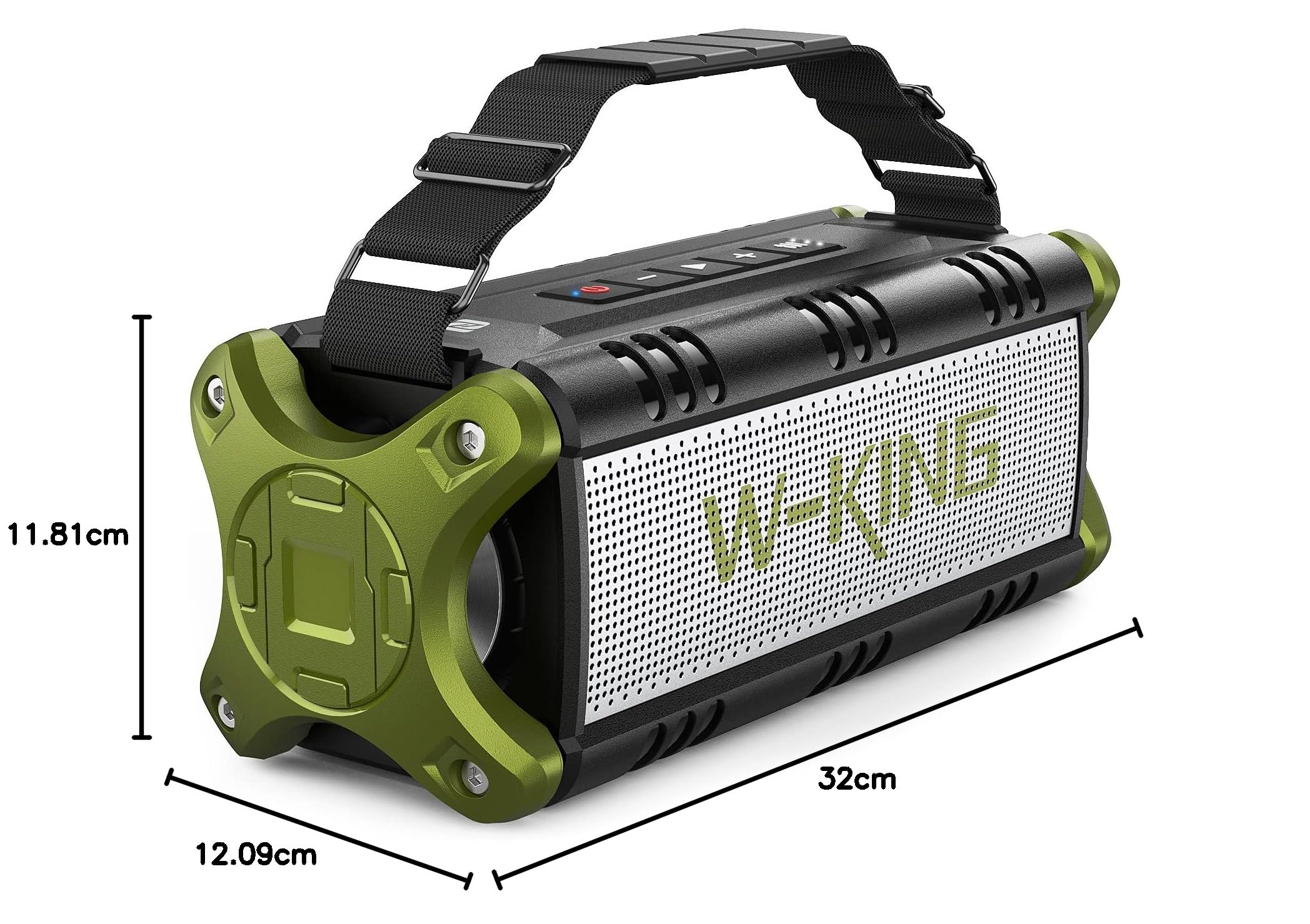 W-King 90W Peak Power Bluetooth Speaker - Portable Wireless Speaker with Deep Bass Subwoofer, IPX6 Waterproof, 40H Playtime, EQ & Stereo Pairing | Perfect for Camping, Beach Parties, Backyard BBQs & Outdoor Adventures