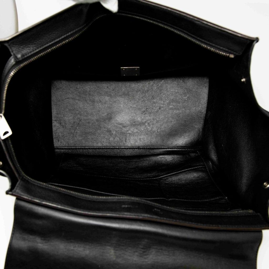 Celine Black Large Trapeze Handbag for Women - Luxury Leather Shoulder Bag & Crossbody Purse - Perfect for Work, Travel & Evening Events