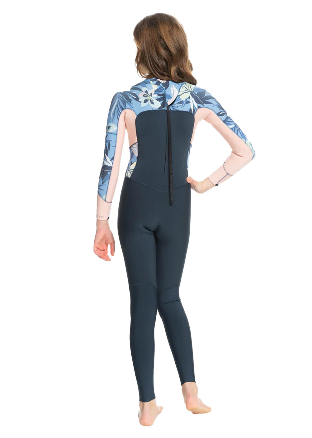 Roxy Girls Swell Series 3/2mm GBS BZ Steamer Wetsuit for Kids - Warm & Flexible Neoprene Surfing Suit for Cold Water - Perfect for Surfing, Swimming & Water Sports