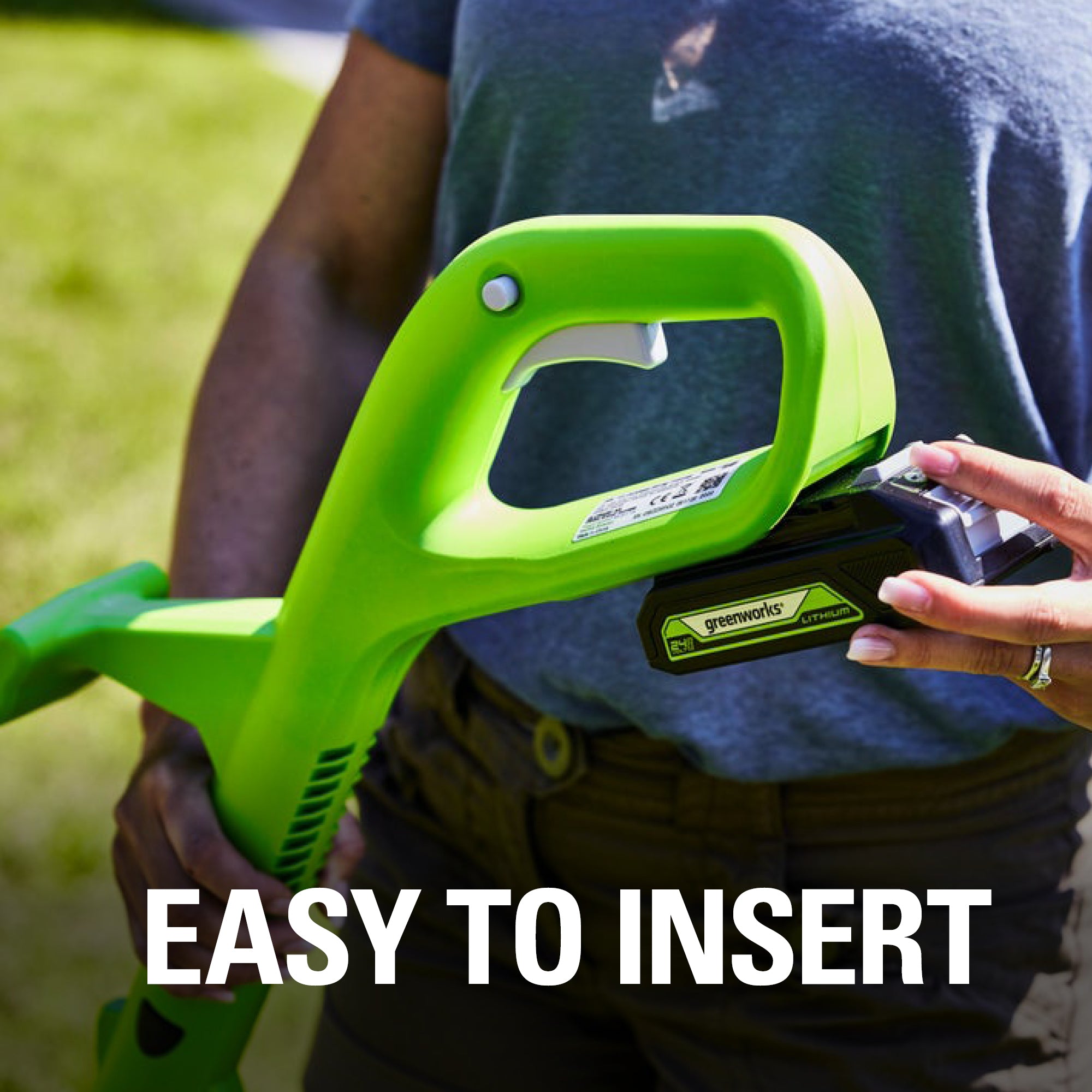 24V 10-Inch Cordless Battery String Trimmer with 2.0Ah Lithium-Ion Battery & Fast Charger - Lightweight Weed Wacker for Lawn, Garden, and Yard Maintenance