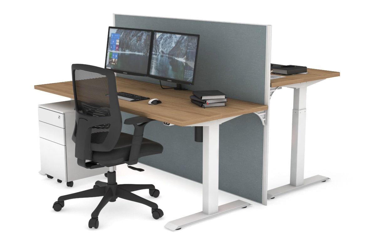 Just Right Height Adjustable 2 Person Workbench [47.2'' x 27.6''] - Perfect for Garage, Workshop & Office Collaboration