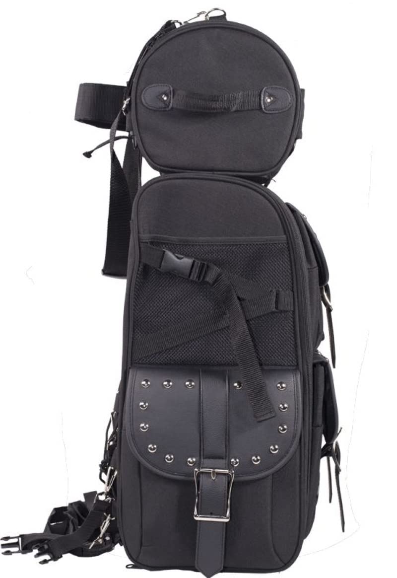 Harley Davidson Motorcycle Sissy Bar Bag - 15.5x9.75x29 Inch Waterproof PVC Storage Luggage for Touring Bikes - Perfect for Long Rides, Road Trips & Daily Commute