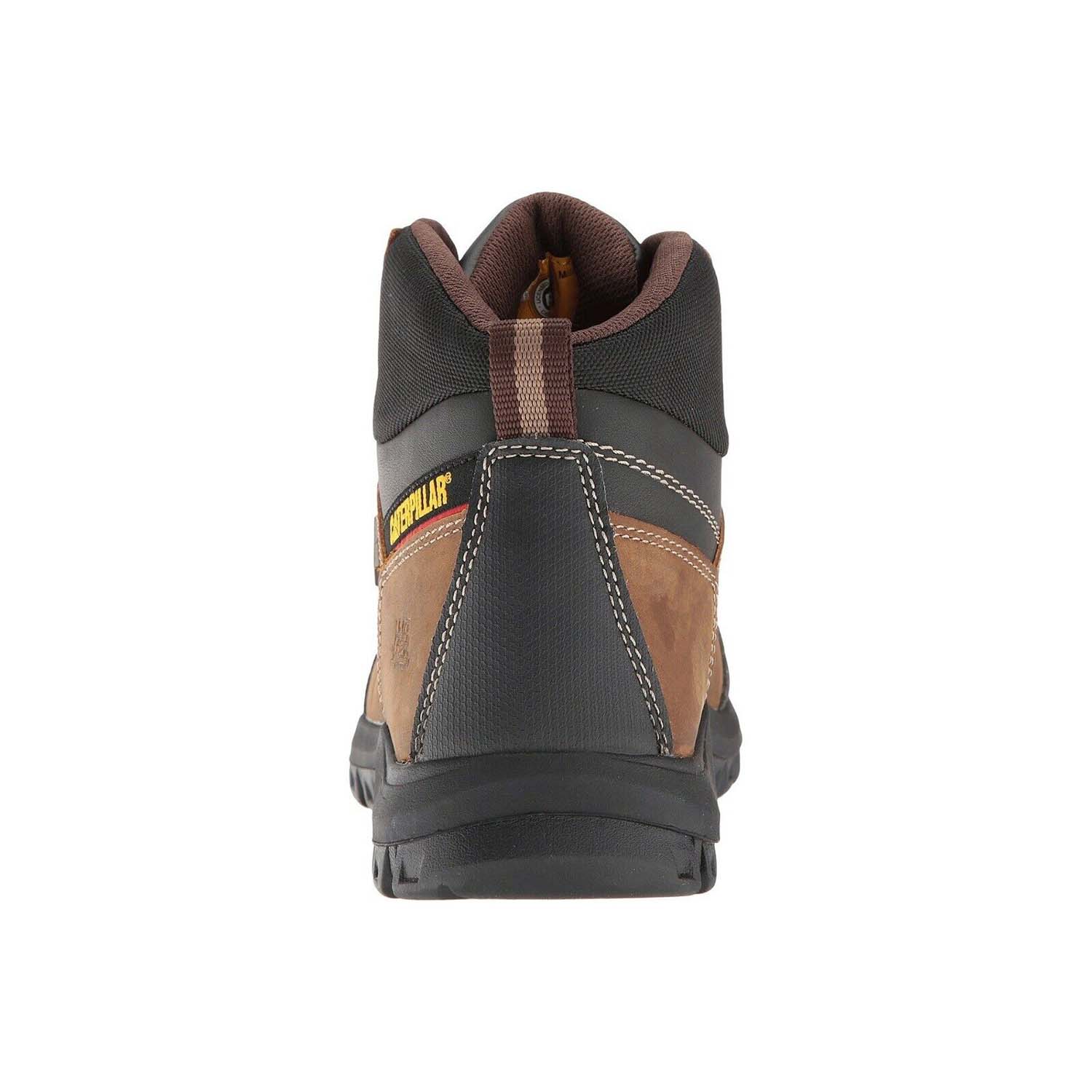 Threshold Soft Toe Waterproof Boots for Men - Brown Leather Work Boots with Slip-Resistant Sole - Ideal for Construction, Hiking & Outdoor Activities