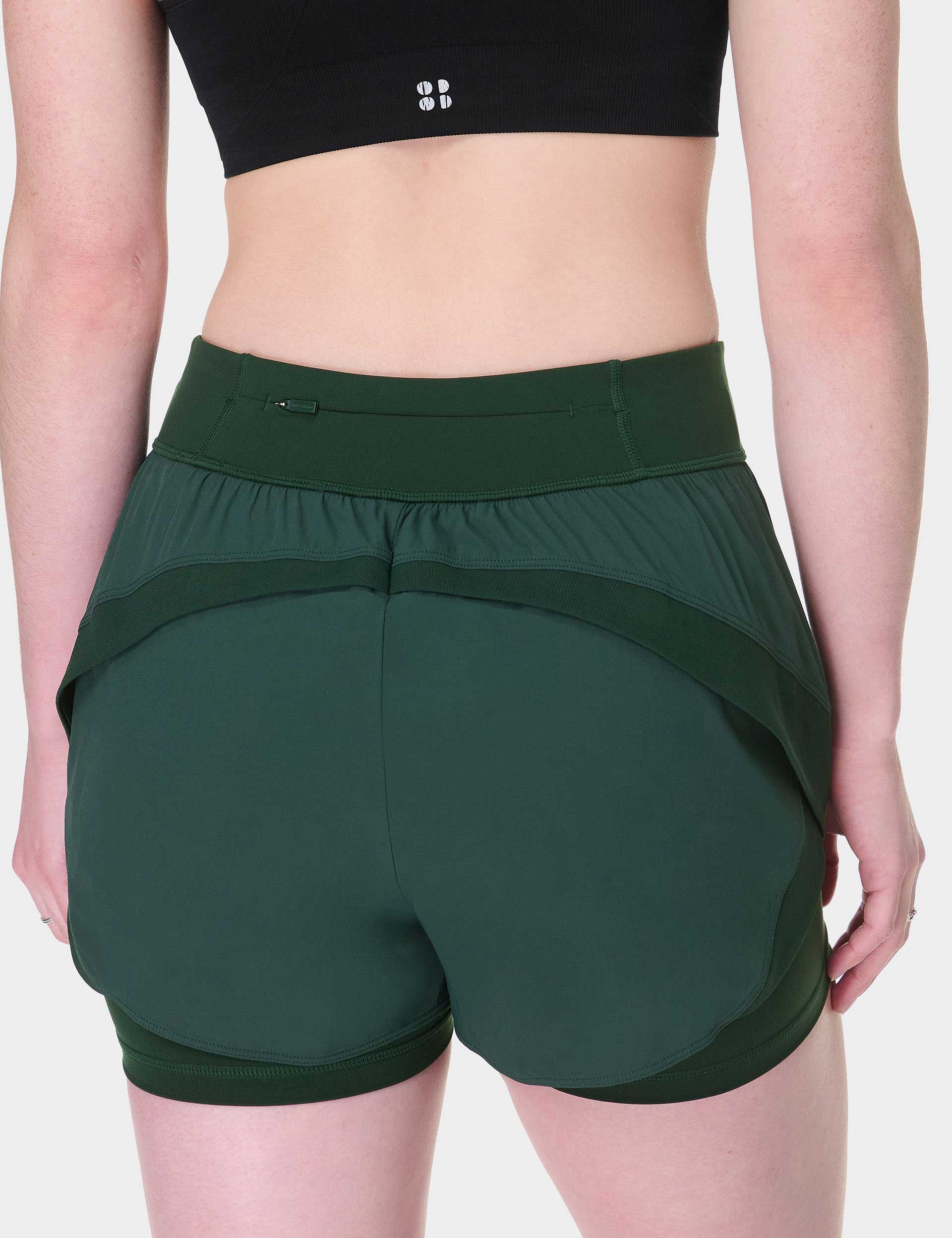 Tempo Run Shorts for Men & Women - Lightweight Cedar Green Running Shorts with Pockets | Perfect for Jogging, Gym Workouts & Outdoor Activities