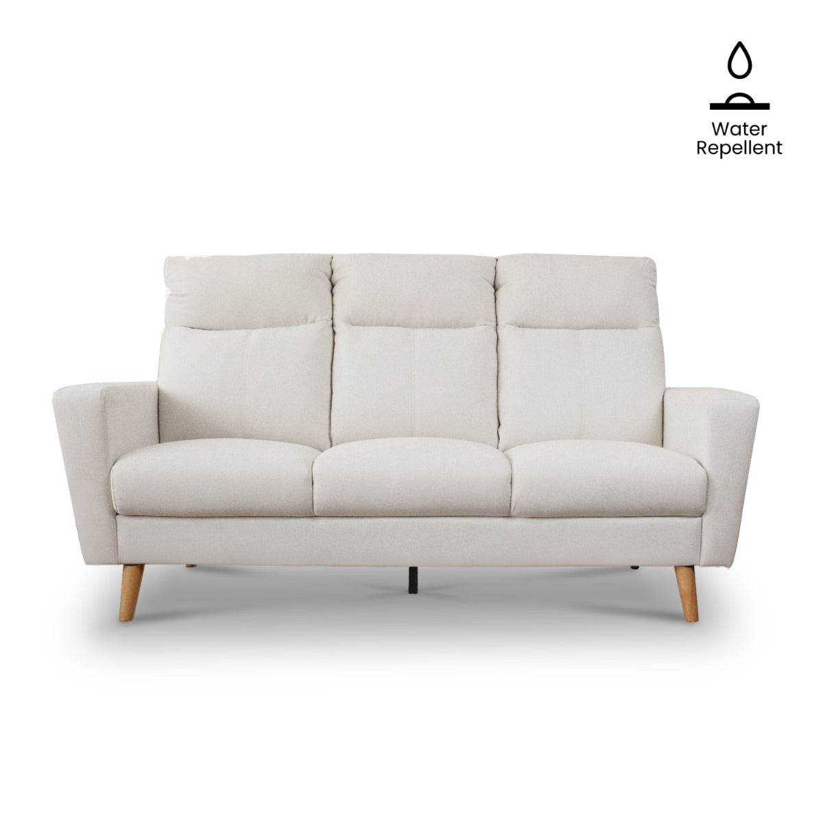 Premium Jessica Belgium Fabric Sofa - Water Repellent, Stain Resistant Upholstery - Perfect for Living Room, Family Room & Home Theater Seating