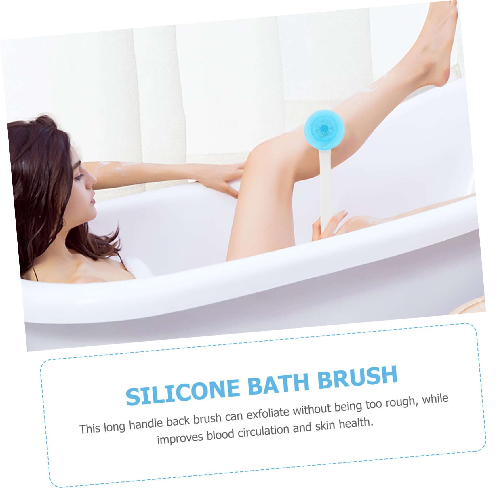 360° Back Shower Brush with Long Handle - Exfoliating Bath Brush for Deep Cleansing & Skin Care - Perfect for Hard-to-Reach Areas & Spa-Like Shower Experience