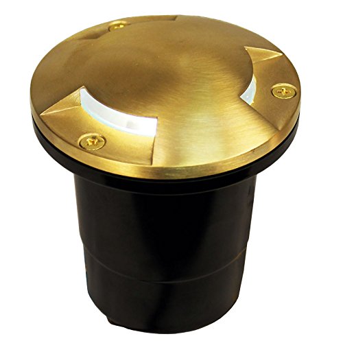 AQLighting 12V Tri-Directional Mushroom Landscape Well Light - Dual Voltage In-Ground Uplight for Deck, Steps & Garden - Perfect for Outdoor Pathway, Patio & Yard Lighting