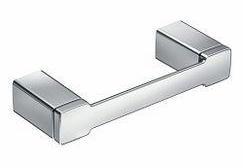 90 Degree Chrome Toilet Paper Holder - YB8808CH by Moen | Space-Saving Bathroom Organizer for Small Spaces & Modern Homes