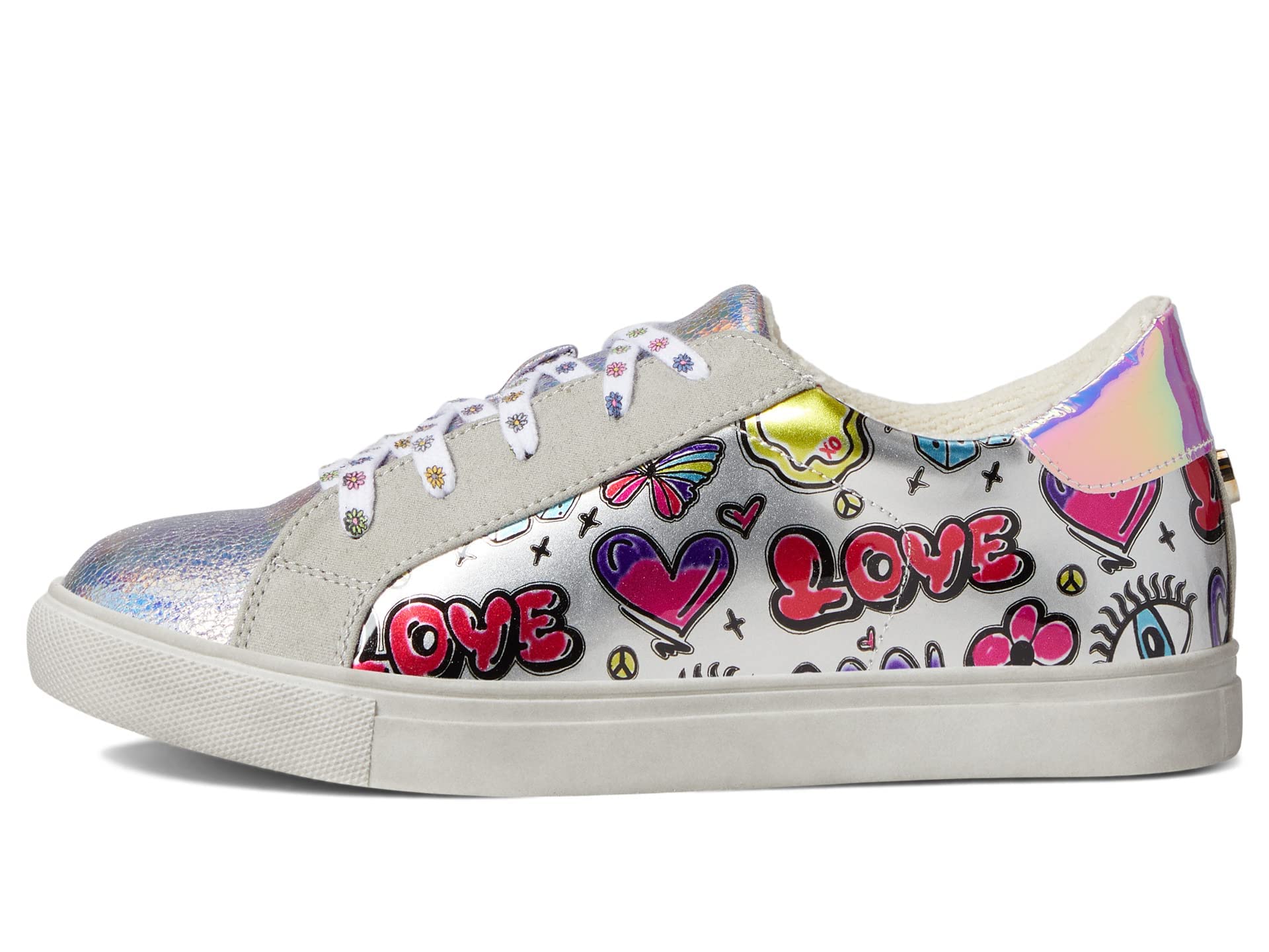 Steve Madden Girls' Bubble Sneakers for Toddlers - Lightweight & Comfortable Kids' Shoes for Playground, School & Everyday Wear (Multi Color, Size 2 Little Kid)