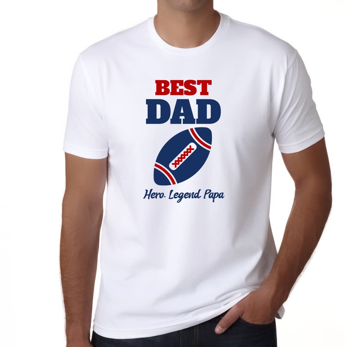 Football Dad Shirt - Cool Fathers Day Gift for Soccer Loving Dads - Funny Sports Apparel for Game Day & Family Events