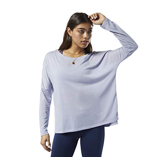 Reebok Women's Workout Ready Supremium Long Sleeve T-Shirt - Gym, Yoga & Casual Wear for Active Lifestyles