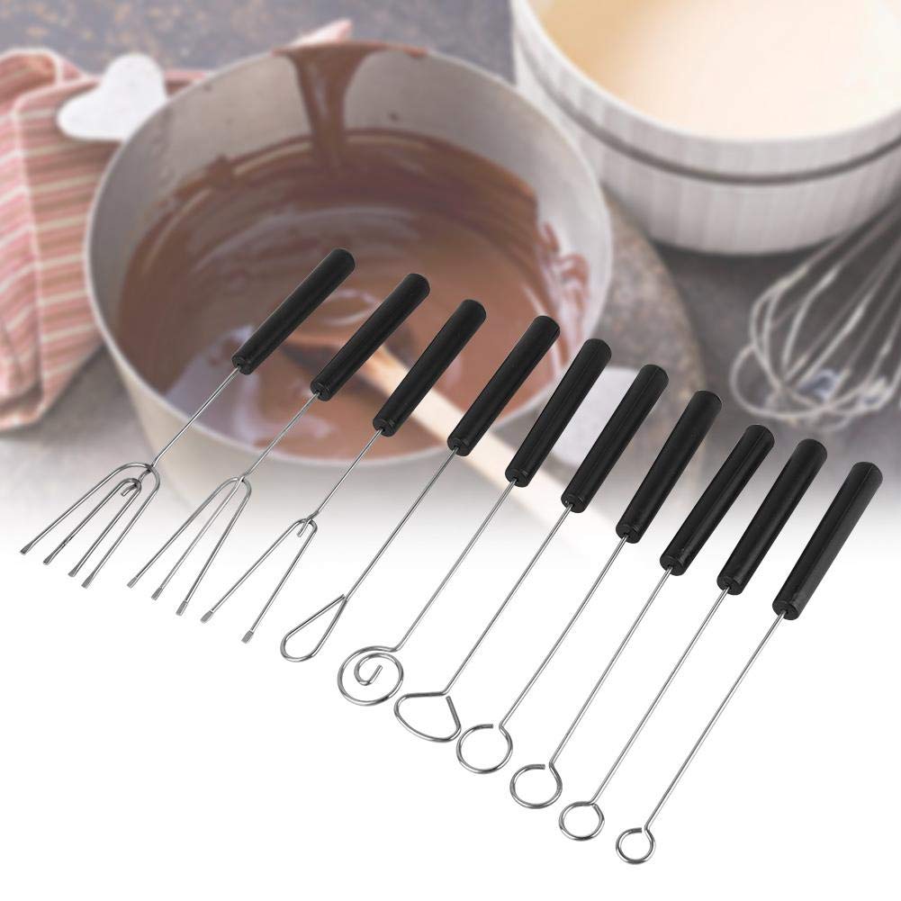 10Pcs Stainless Steel Chocolate Dipping Forks - Professional Baking Tools for DIY Desserts, Candy Making & Cake Decorating - Perfect for Parties, Weddings & Home Baking