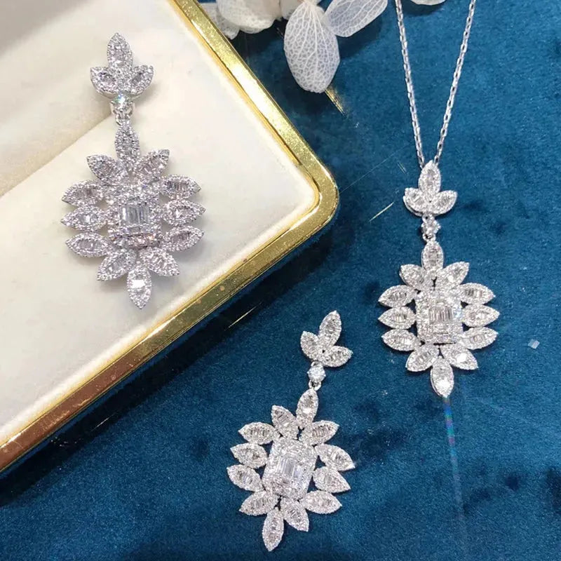 18K White Gold Natural Diamond Necklace - 1.2 Carat Certified Diamond Jewelry for Women | Perfect for Weddings, Anniversaries & Special Occasions