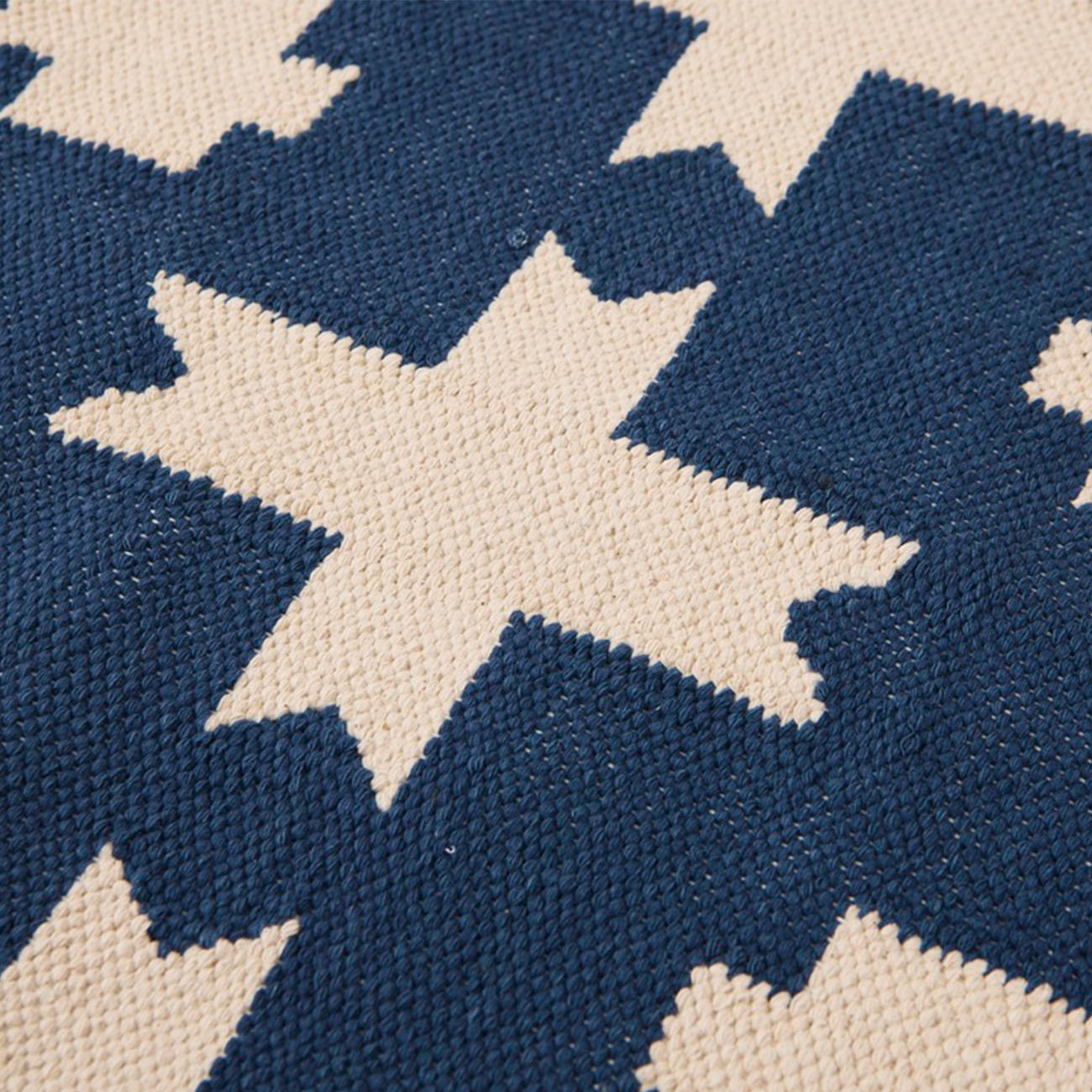 Chunky Cotton Area Rug in Inky Blue - Soft and Durable for Living Room, Bedroom, or Nursery Decor