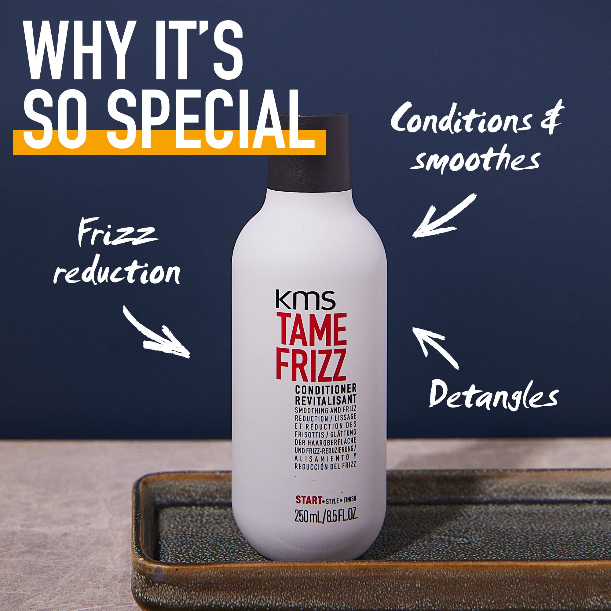 KMS TameFrizz Smoothing Shampoo for Frizzy Hair - Hydrating & Nourishing Formula for Silky, Manageable Hair - Perfect for Daily Use at Home or Salon