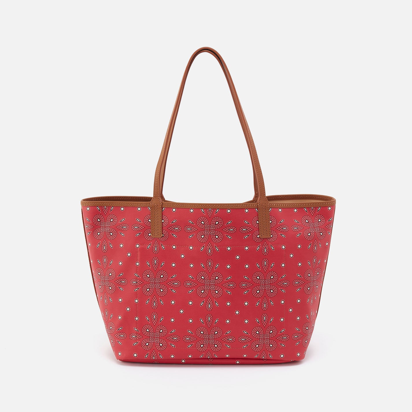 All That Tote In Coated Canvas - Red Journey Bandana Print Fashionable Shoulder Bag for Women | Perfect for Travel, Shopping & Everyday Use