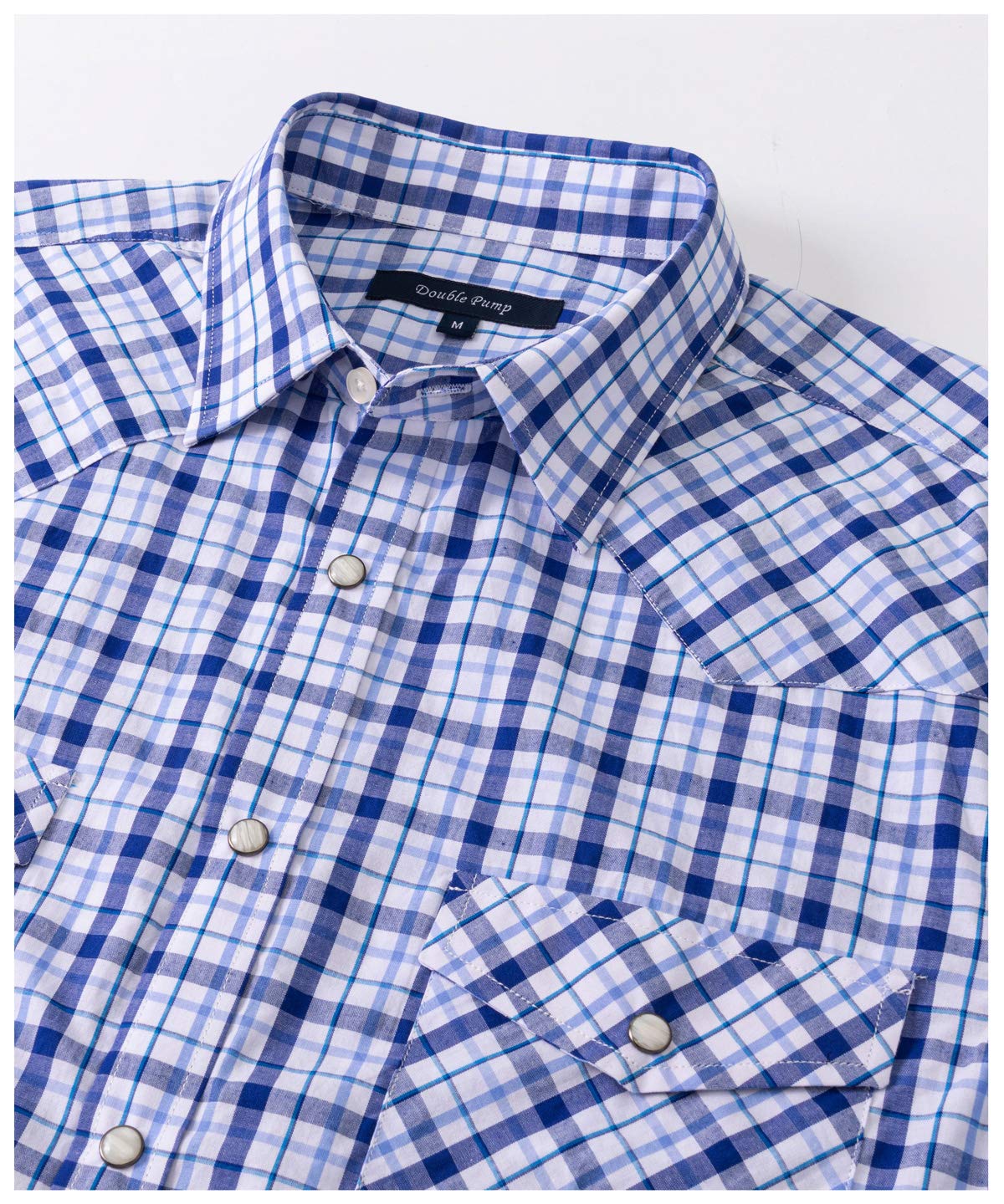 Men's Western Snap Button Plaid Long Sleeve Shirt - Regular Fit Casual Shirt for Cowboy Style, Ranch Work & Country Fashion