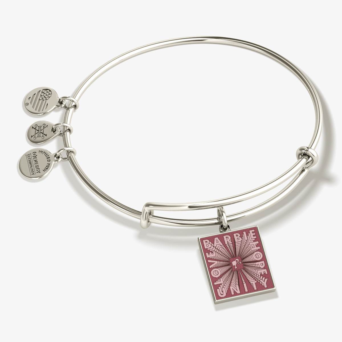 Barbie™ 'Hope, Unity, Love' Charm Bangle Bracelet - Fashion Jewelry for Women & Girls - Perfect Gift for Birthday, Christmas & Special Occasions